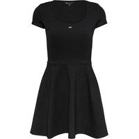 Tommy Jeans Damen Kleid FIT & FLARE Mini-Länge, schwarz (black) XS