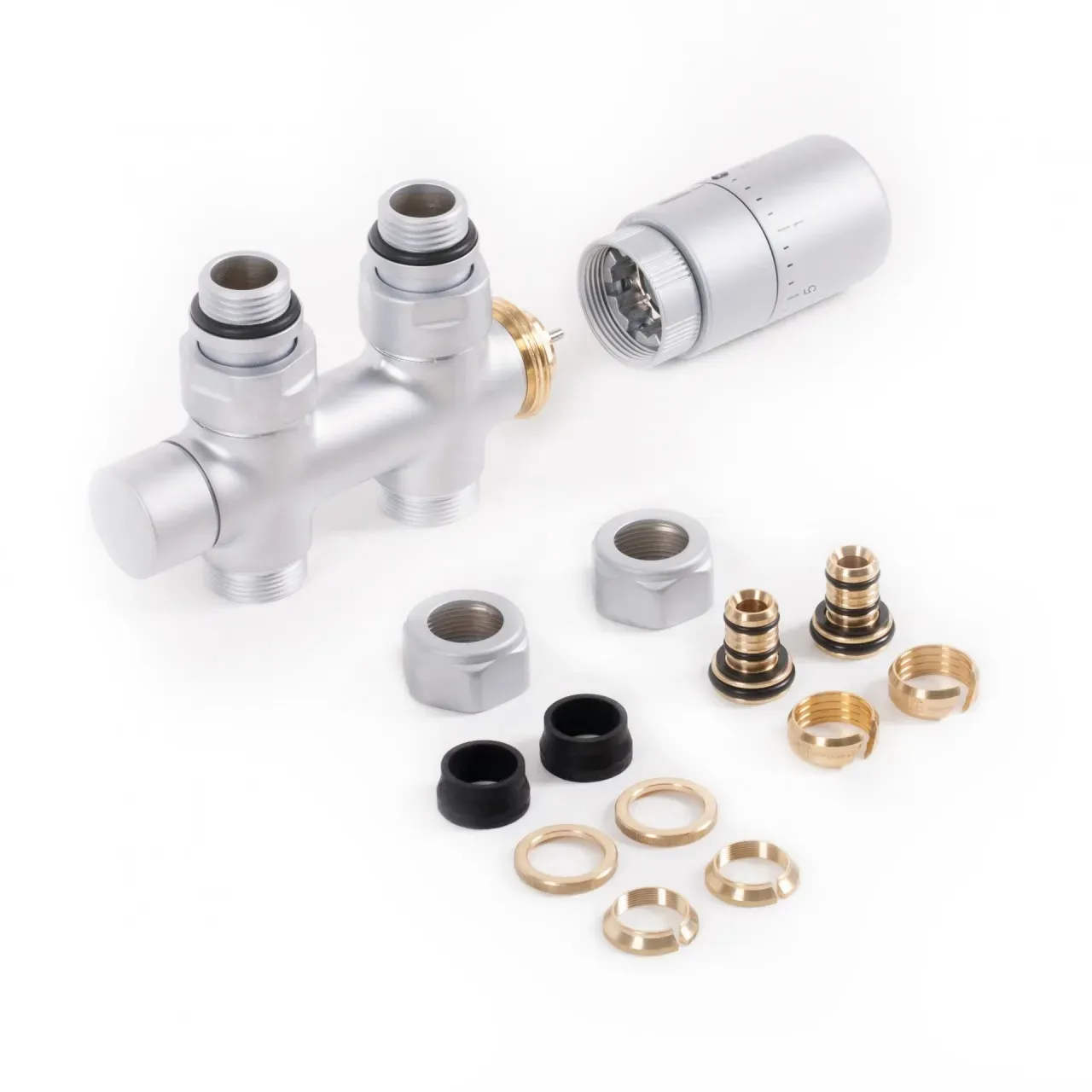 Terma Set Thermostat Verbunddurchgangsventil 50mm CYLINDER GZ 1/2