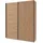 WIMEX Schwebetürenschrank Andorra 200 x 216 x 65 cm Beige/Braun