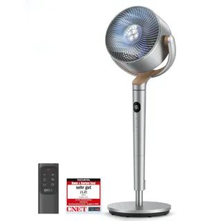 DREO 20dB leiser Standventilator, 120°+120° Omni-direktionale oszillierende Ventilator, 26M Windentfernung, 1200m3/h Luftvolumen Echt Turbo-Luftzirkulator Fans, 102CM Höhe 3 Modi 8-Geschwindigkeit