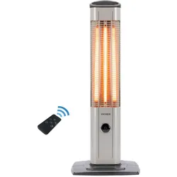 VASNER StandLine 23R Standheizstrahler Infrarot Heizstrahler Standgerät Carbon 1500 Watt Silber