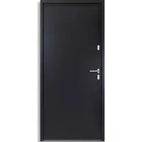 kuporta Haustür Nebeneingangstür Hugo 110x207cm DIN rechts – Kellertür aus Stahl mit Tresorbolzen, Wärmedämmfüllung, verstellbaren Bändern und Aushebelsicherung - Anthrazit | 2x Drücker