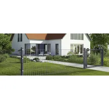 Floraworld Doppelstabmattenzaun 201 x 83 cm Grau/Metall