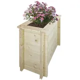 TIMBELA Hochbeet 78 x 38 x 57 cm Beige