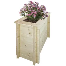 TIMBELA Hochbeet 78 x 38 x 57 cm Beige