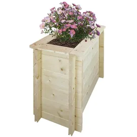 TIMBELA Hochbeet 78 x 38 x 57 cm Beige