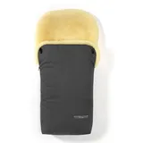 Hofbrucker Lammfell-Fußsack Putzi Kinderwagen Fußsack Oberteil abnehmbar/echtes Lammfell/Made in grau | Gr.: onesize