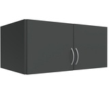 Lomadox Aufsatzschrank MIAMI-43 graphit, 2 Türen, ca. 80/40/40 cm grau 80 cm x 40 cm x 40 cm