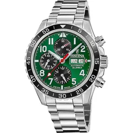 Festina Automatik Chronograph Grün Edelstahl 45,8 mm F20055/2