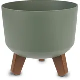 Spetebo Blumentopf auf Füßen Ø 19 x 18 cm Oliv