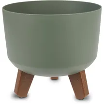 Spetebo Blumentopf auf Füßen Ø 19 x 18 cm Oliv