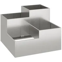 VidaXL Pflanzkübel 80x80x60 cm Edelstahl