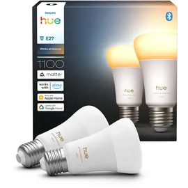Philips Hue White Ambiance E27 1100 lm 8 W 2 Stk.
