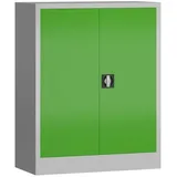 Classix Stahlschrank X-530315 lichtgrau, gelbgrün 80,0 x 38,0 x 100,0 cm, aufgebaut