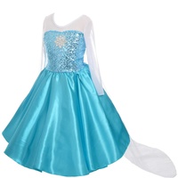 Lito Angels Prinzessin Kleid mit Schleppe für Kinder Mädchen, Kostüm Verkleidung Langarm Größe 5-6 Jahre 116 Stile A