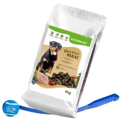 4 kg Lecker.Pet® Gino's Adult Maxi mit Huhn Hunde Trockenfutter Vollnahrung + Ballschleuder