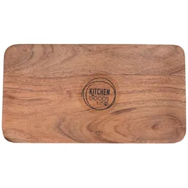 Decoris Frühstücksbrettchen 22x12cm Holz Akazie rechteckig rutschfest Brotzeitbrett Vesperbrett Holzbrettchen Servierbrett Brotzeit Vesper Frühstück Abendbrot