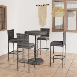 vidaXL Gartenbar-Set 5-tlg. Grau