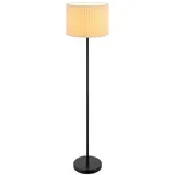 GLOBO Stehleuchte Textil natur 152 cm schwarz