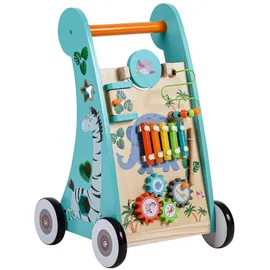 Teamson Kids Kinder Vorschule Labor Spielen Holz Lauflernhilfe & Aktivitätszentrum Blau PS-T0008