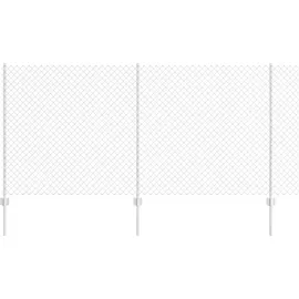 vidaXL Zaun mit Pfosten 1,2 x 10 m Silber/Stahl