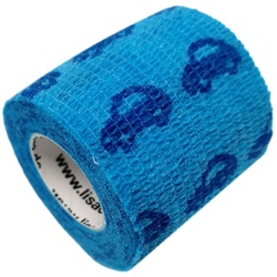LisaCare selbstklebender Verband - Auto Blau 5cm x 4,5cm 1 St blau Unisex