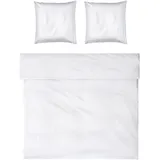 Möve Noblesse White/Light Blue 200 x 200 cm + 2 x 80 x 80 cm