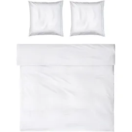 Möve Noblesse White/Light Blue 200 x 200 cm + 2 x 80 x 80 cm