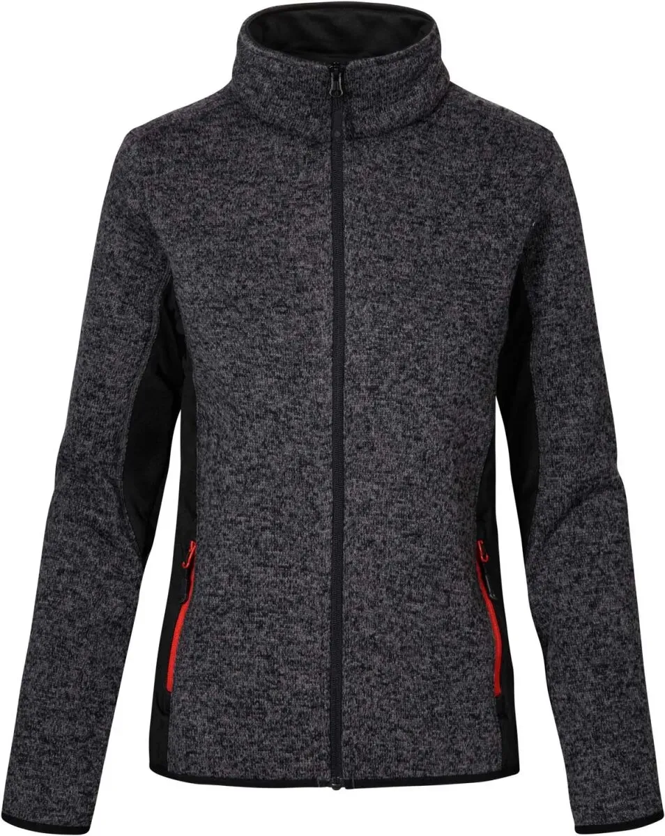 Promodoro Damen Workwear Strickfleece Jacke Sweatjacke 7705 heather graphite M