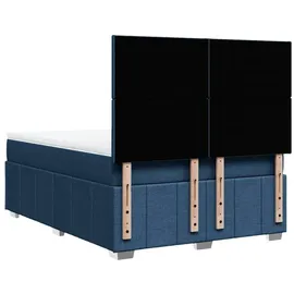 vidaXL Boxspringbett 140 x 200 cm Blau