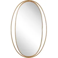 Beliani Wandspiegel BESSON 55 cm 90 cm Metall Gold