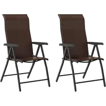 vidaXL Gartenstuhl 59,2 x 92,2 x 28,3 cm braun 2 St.