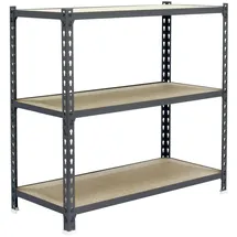 Proregal Schwerlastregal Stahl 100x110x30 cm Grau 3 Fachböden