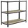 Proregal Schwerlastregal Stahl 100x110x30 cm Grau 3 Fachböden