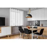 Eurofirany Gardine LUCY reinweiße Gardinen verschiedene Größen zur Wahl Ösen Kräuselband, Ösen, sanfte und feine Voile, transparent 400 cm x 150 cm