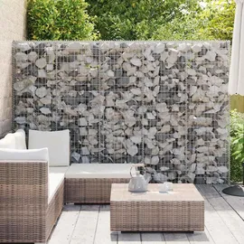 vidaXL Gabionenwand mit Abdeckung 300 x 30 x 200 cm
