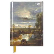 Flame Tree Gift Taschenkalender Landschaften im Mondlicht 2026 Rot