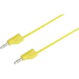 VOLTCRAFT MSB-300 Messleitung Lamellenstecker 4mm Silikon 1.00m Gelb 1St.