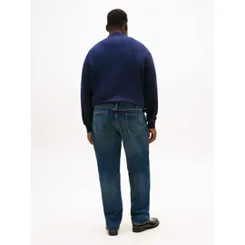 Tommy Hilfiger Big & Tall 5-Pocket-Jeans "BT-MADISON", Herren, Gr. 50, Länge 34, blau (kells blau), Denim/Jeans, Obermaterial: 99% Baumwolle, 1% Elasthan, TOMMY HILFIGER BIG & TALL, relaxed fit, Jeans 5-Pocket-Jeans, Große Größen, mit leichten Used-Effekten