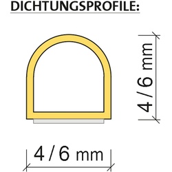 Infraworld Silikon-Profildichtung selbstklebend für Saunen und Infrarotkabinen - Zuschnitt - bitte gewünschte Meteranzahl in Stück bestellen)