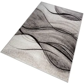 OTTO home Teppich OTTO HOME "Tritom" Gr. 7, beige (sand), B:240cm H:9mm L:320cm, Kunstfaser, Teppiche, Teppich, mit besonders weichem Flor, Kurzflor, modernes Wellen Muster