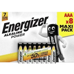 Energizer Alkaline Power AAA Micro LR03 Alkaline Batterie - 8ter Verpackung