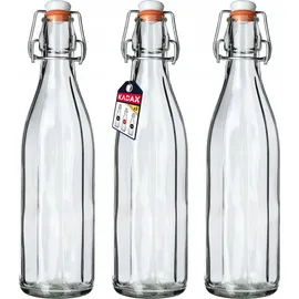 Kadax Universale Flasche mit Bügelverschluss 750 ml 3 St.