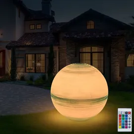 Eurotondisplay LED Gartenleuchte Kunststoff 60 cm inkl. Leuchtmittel RGB Dimmbar grau/weiß