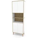 roba Morena Badschrank 66,4 x 195 x 32,5 cm Braun/Weiß