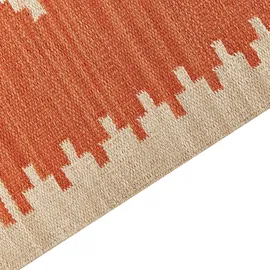 Beliani Teppich Gavar Orange 80 x 300 cm, Baumwolle Kelim