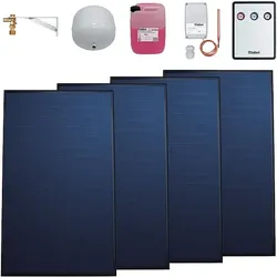 Vaillant Solarthermie-Paket 9.611/5 - 4 Kollektoren VFK 155 V zur solaren Nachrüstung - 10,04 m2 - 0010042390