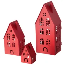 Boltze Laterne Dover, 3er-Set, Rot