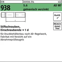 F. REYHER Nchfg. GmbH & Co. KG Stiftschraube DIN 938 M16 x 50 5,6 50 Stück