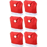Novaliv Stuhlhusse Weihnachten Samt Rot 6er Set
